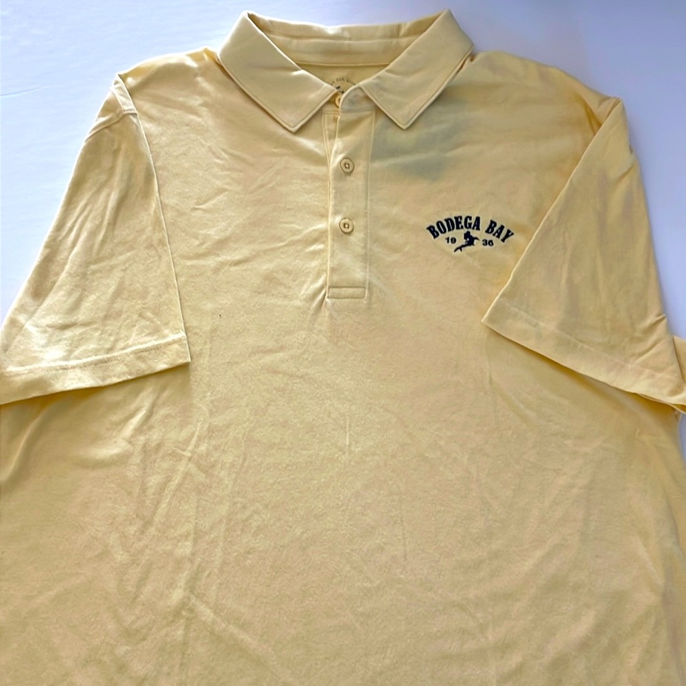 Gear Men’s 3 Button Cotton Polo W Bodega Bay Logo Golf Tennis Pickelball NWT